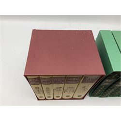 Eleven Folio Society hardback books with slip cases by Charles Dickens including a box set of five volumes. 