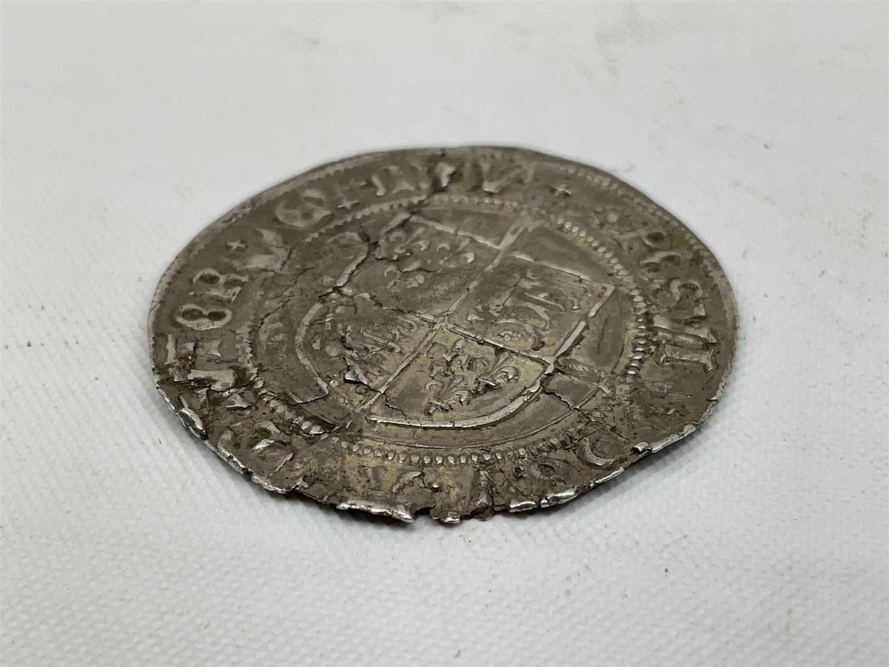 Henry VIII hammered silver groat coin 