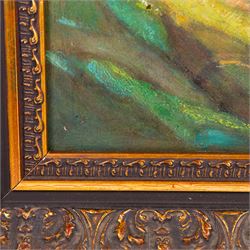 Walter Herbert Allcott (British 1889-1951): 'Greta Bridge - Yorkshire', oil on canvas, signed and titled verso 37cm x 54cm 