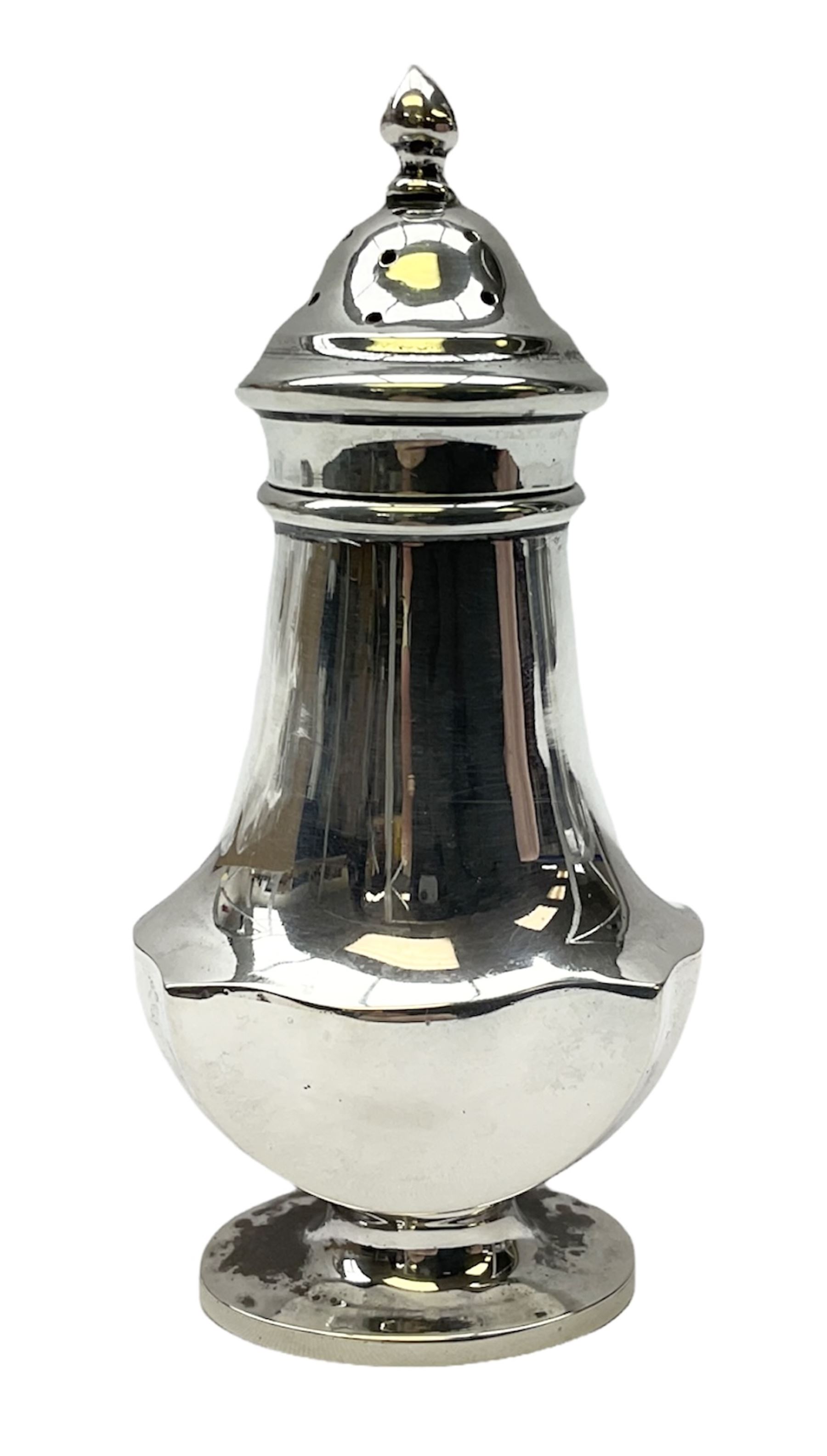 1930's silver pepper, hallmarked Birmingham 1933, H10cm, approximate weight 43 grams
