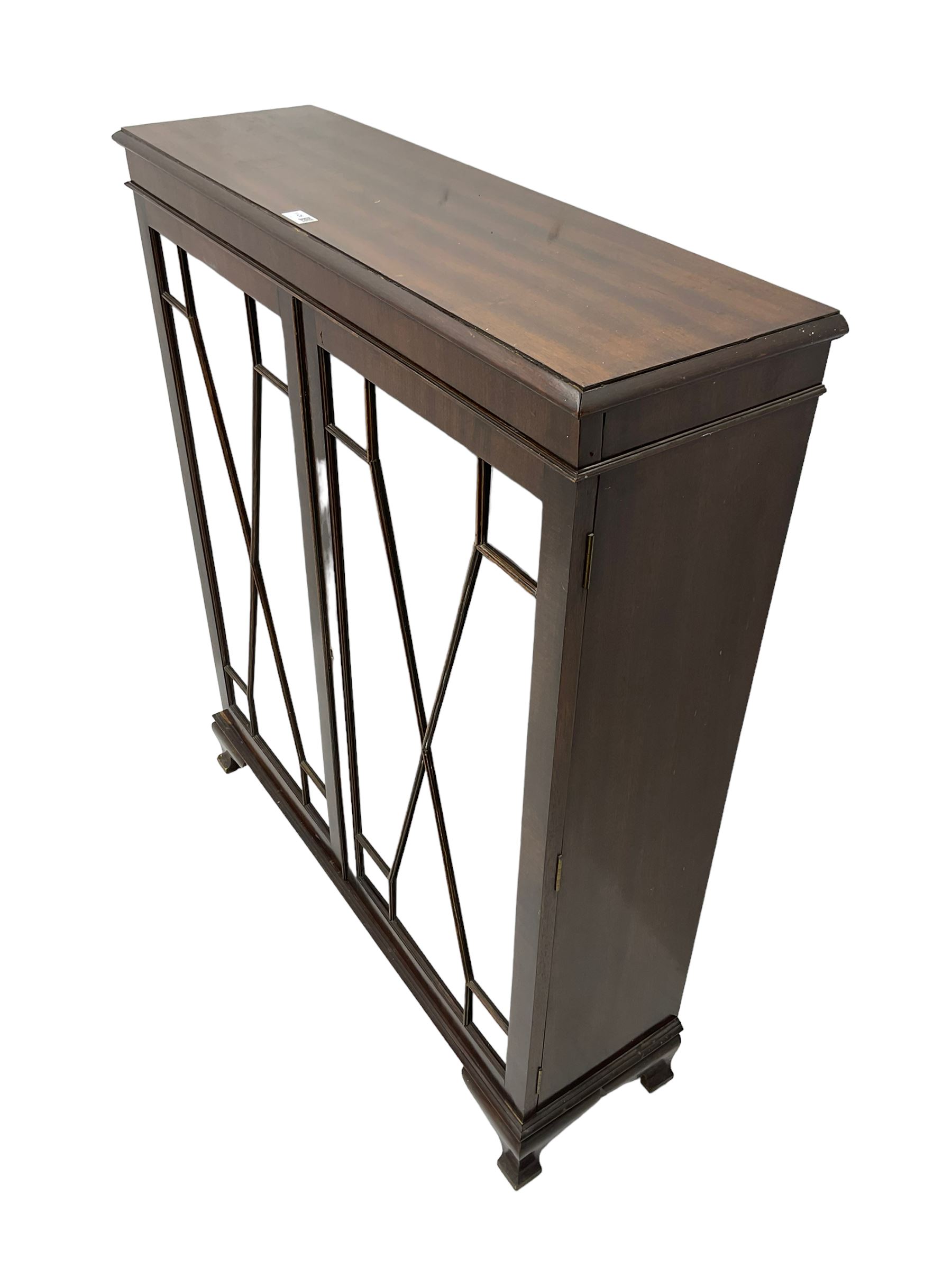 Early 20th century mahogany glazed display enclosed by two