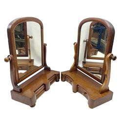 Two Victorian dressing table mirrors, tallest H58cm