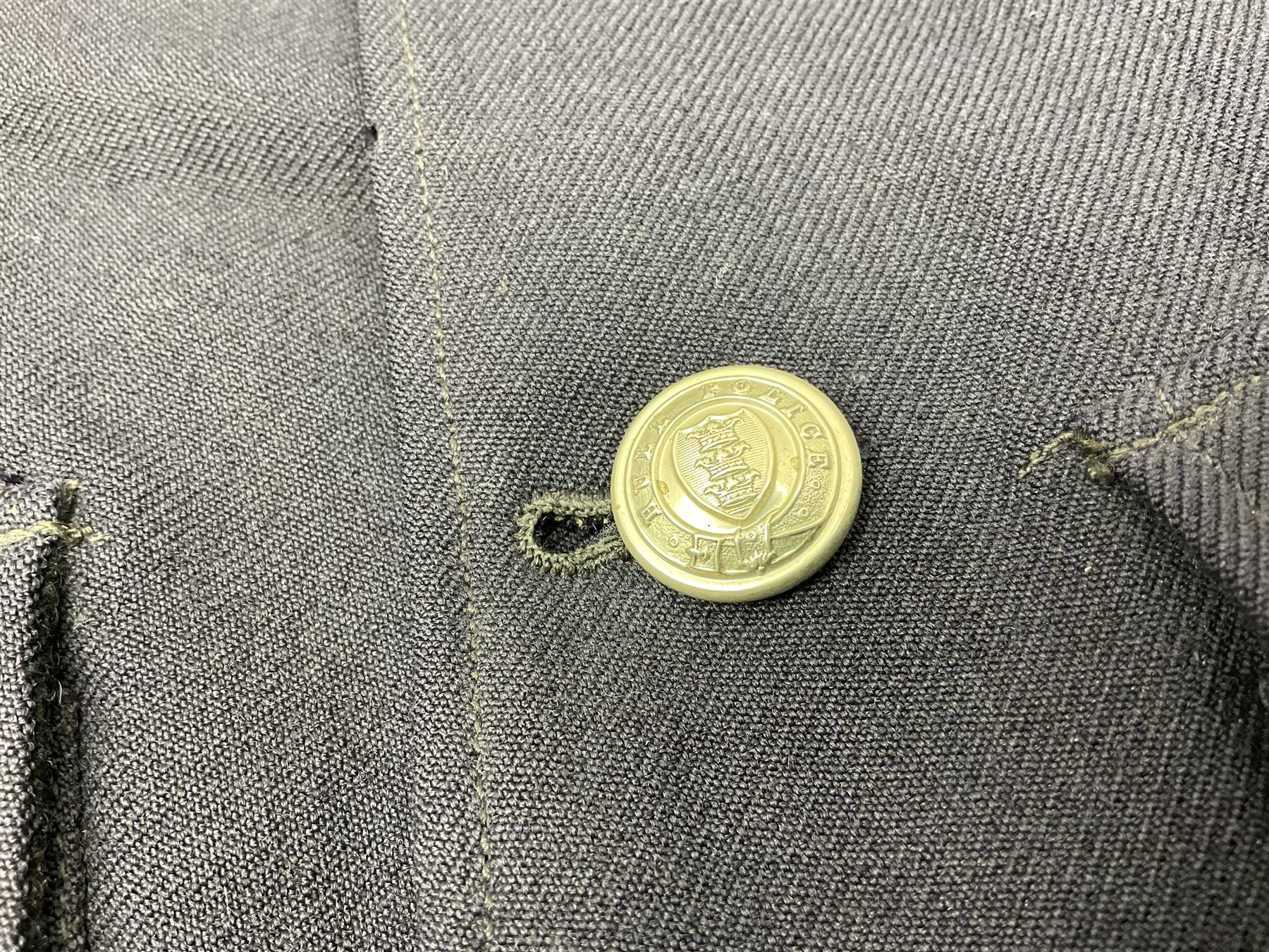 Hull City Police - vintage tunic with matching cape, collar no.H460; another tunic with WW2 medal ribbon bar; early sergeant's tunic; and later sergeant's tunic (5)