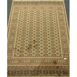  Persian Bokhara design green ground rug/wall hanging, 230cm, 160cm  