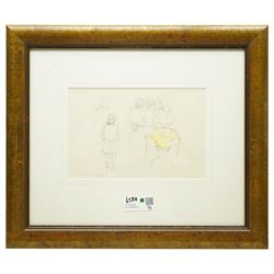 Robert 'Robbie' Wraith (British 1952-): 'The Spark Workshop 1999', set four pencil crayon and watercolour sketches signed and dated 1999 max 19cm x 29cm (4)