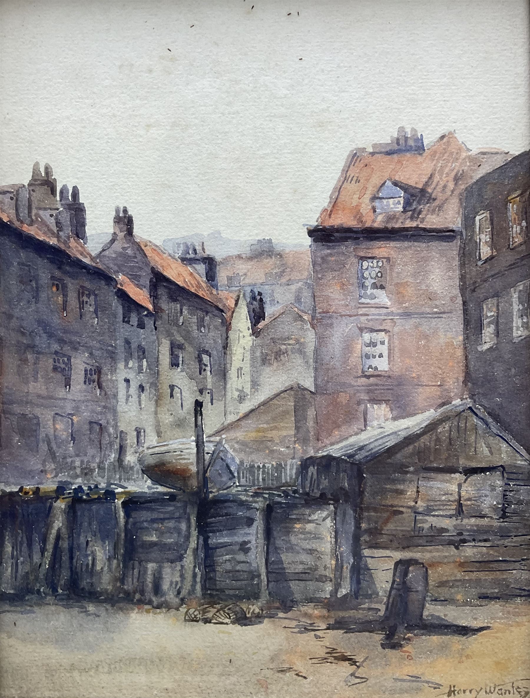 Harry Wanless (British c1872-1934): Old Harbourside Buildings Scarborough, watercolour signed 25cm x 18cm
Provenance: direct from the artist's family, part of a collection never previously seen on the market