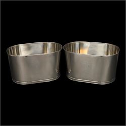 Pair oval champagne coolers, engraved 'I drink champagne when I win to celebrate ... and I...