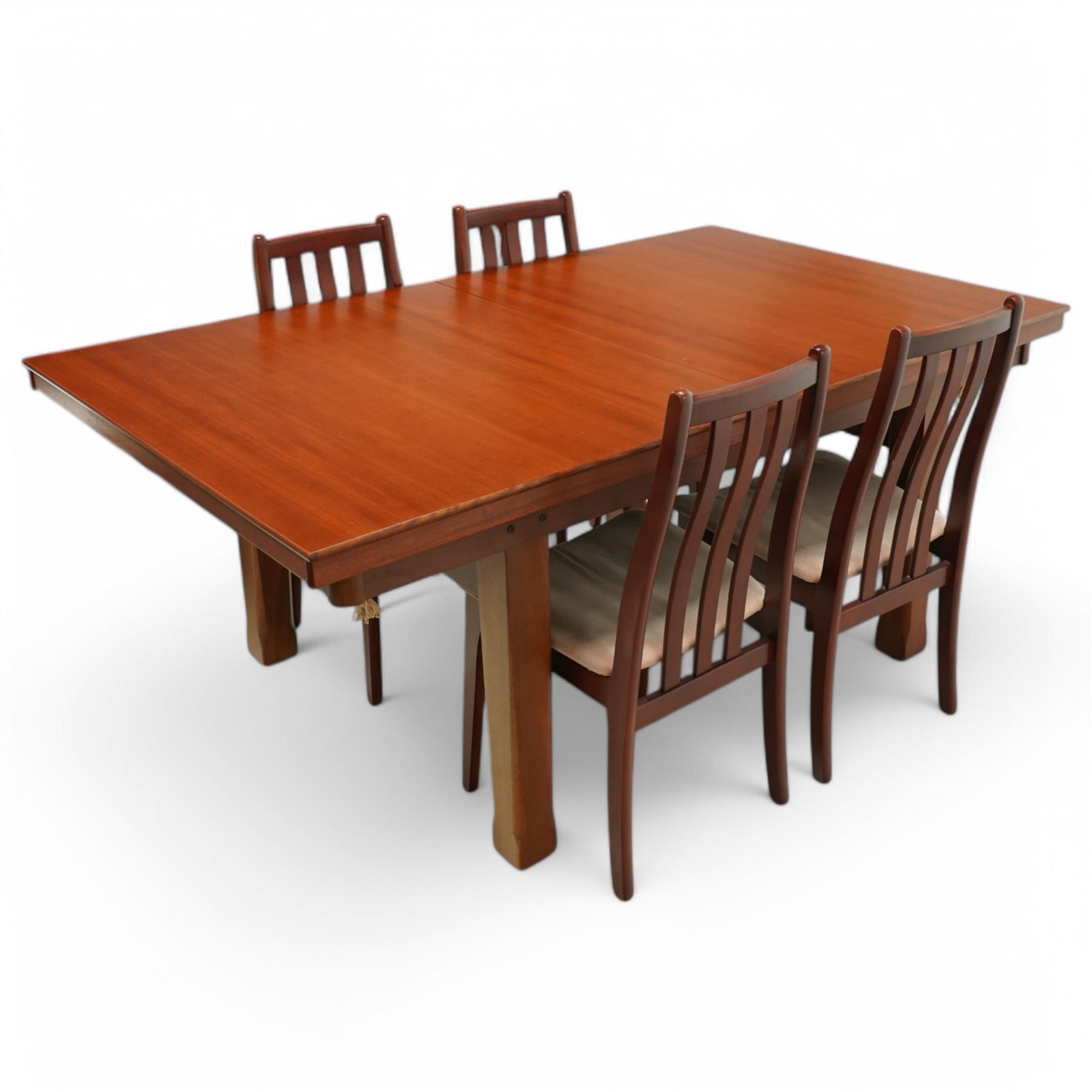 Riley - convertible snooker dining table, with green baize playing surface and removable twin-panel mahogany-effect dining top, raised on square tapering legs, complete with four matching chairs, includes; four cues, a set of snooker balls, triangle, baize brush, chalks, scoreboard, cross rest, spider rest