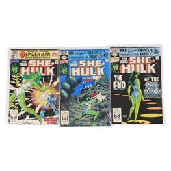 Twenty-five Marvel Bronze Age 'The Savage She Hulk' comic books, spanning years 1979-1981, comprising issues #1-#25 and two 'The Sensational She Hulk' comic books issues #1 and #2