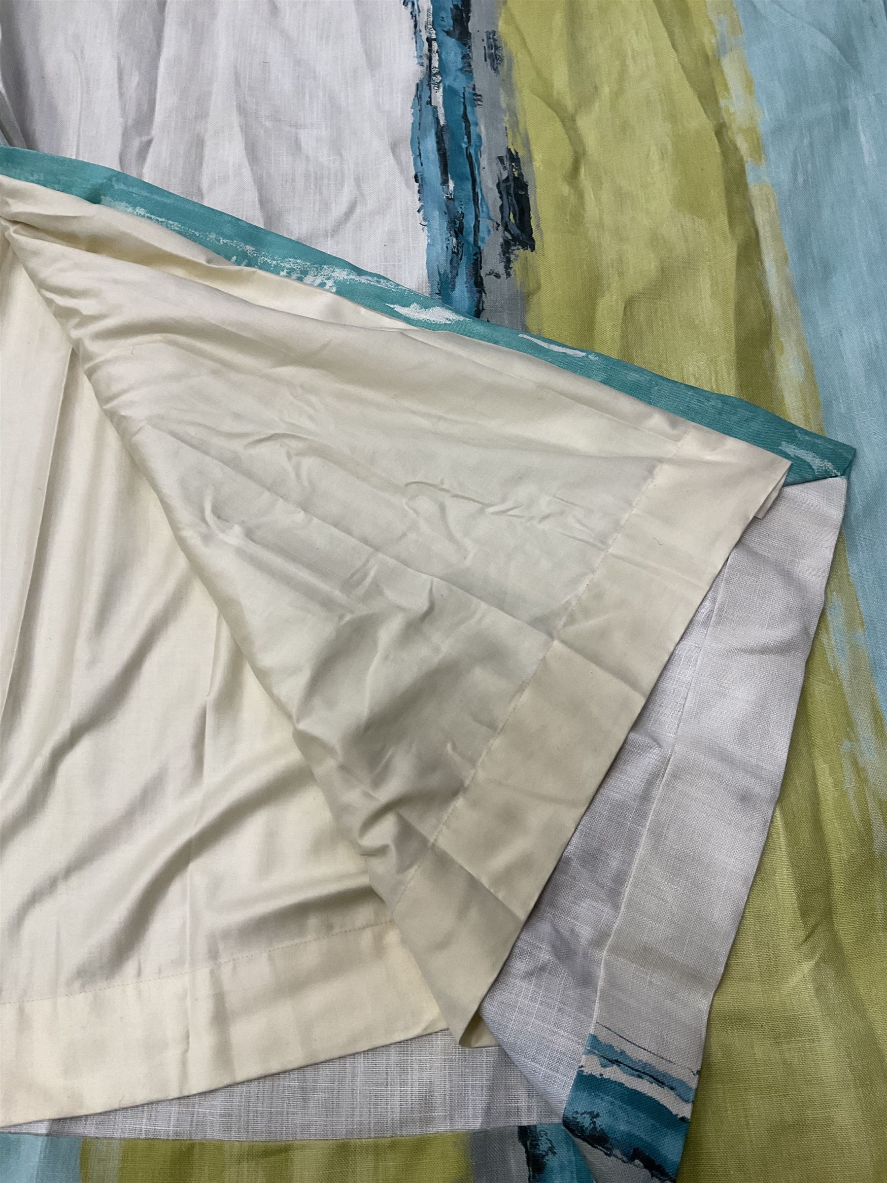 Pair of Harlequin Stretorta curtains each curtain 2 widths x 325cm drop