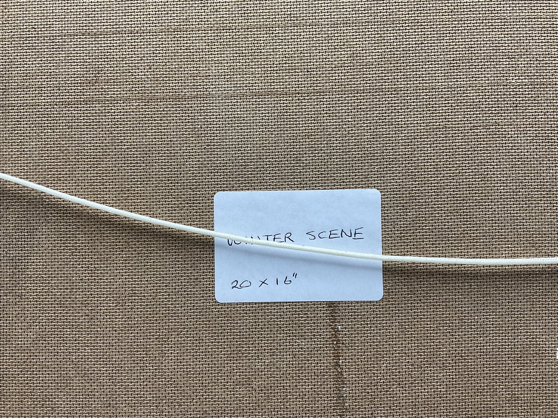 William Burns (Northern British 1923-2010): 'Winter Scene', oil on board signed, titled verso 40cm x 50cm Provenance: Direct from the family of the artist.
Notes: Born in Sheffield in 1923, William Burns RIBA FSAI FRSA studied at the Sheffield College of Art before the outbreak of the Second World War, during which he helped illustrate the official War Diaries for the North Africa Campaign, and was elected a member of the Armed Forces Art Society. On his return, he studied architecture at Sheffield University and later ran his own successful practice, being a member of the Royal Institute of British Architects. However, painting had always been his self-confessed 'first love', and in the 1970s he gave up architecture to become a full-time artist, having his first one-man exhibition in 1979.