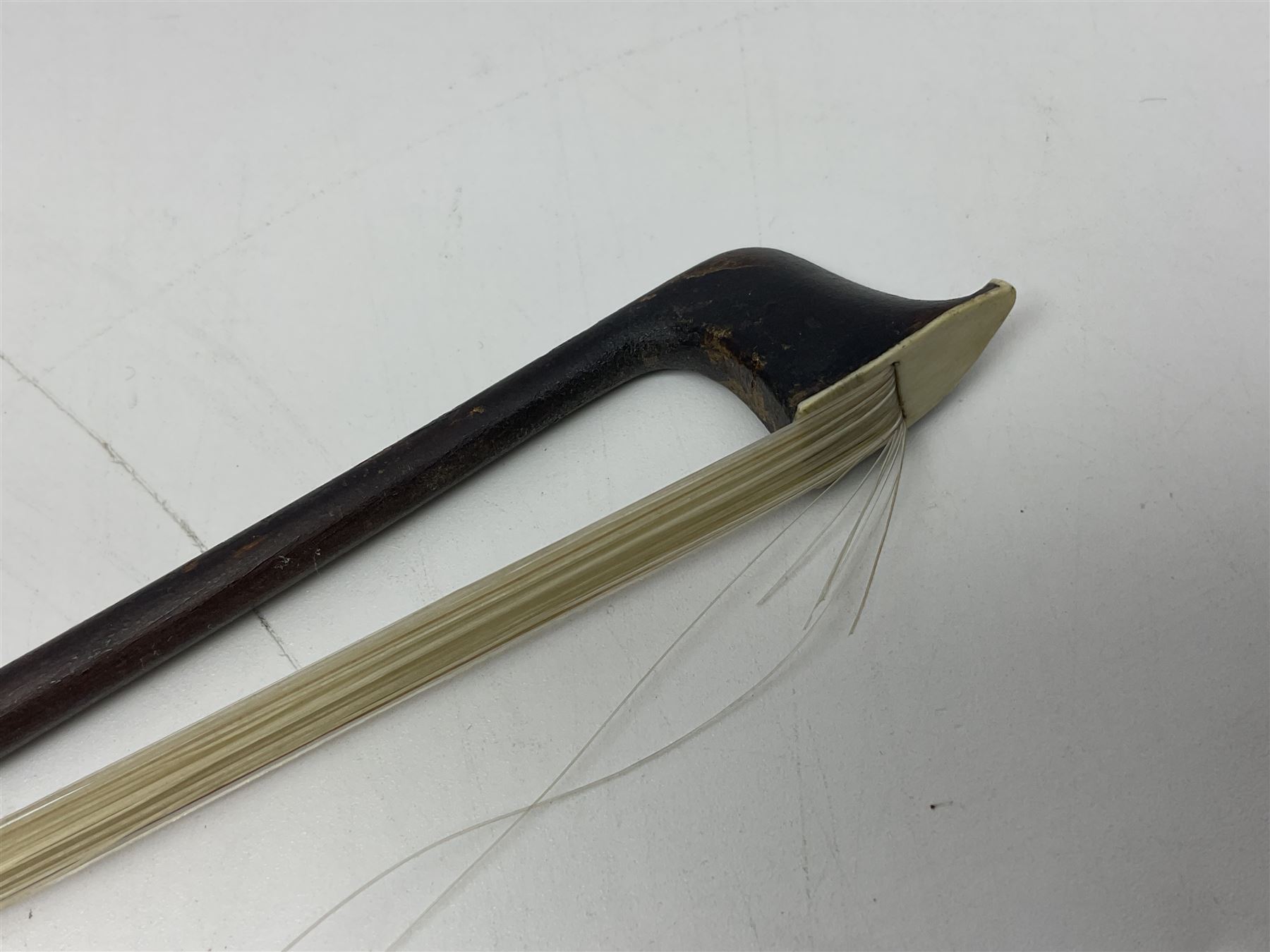 Late 19th century French trade violin with 35.5cm one-piece maple back and ribs and spruce top L59cm overall; in carrying case with bow