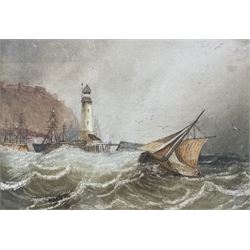 Henry Barlow Carter (British 1803-1867): 'Off Scarborough', watercolour unsigned, titled a...