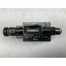 Cooke Troughton & Simms grey painted brass dumpy level in carrying case; and WW2 British .303 Vickers Machine Gun brass Clinometer, stamped 'V.E. 0067' serial No. 2370,  dated 1944 unboxed (2)