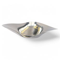 Georg Jensen stainless steel oyster tray, designed by Helle Damkjar, with original box, L56cm