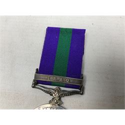 George V General Service Medal with Iraq clasp awarded to 280988 Dvr. T. Smith R.A.; with ribbon