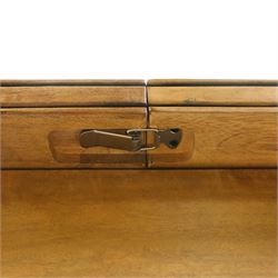 Barker & Stonehouse - 'Flagstone' extending dining table, with inlaid stone and mangowood, with integrated stowed leaf extending to 234cm, raised on square tapered supports