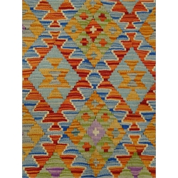  Choli Kelim vegetable dye wool red ground rug, 130cm x 82cm  