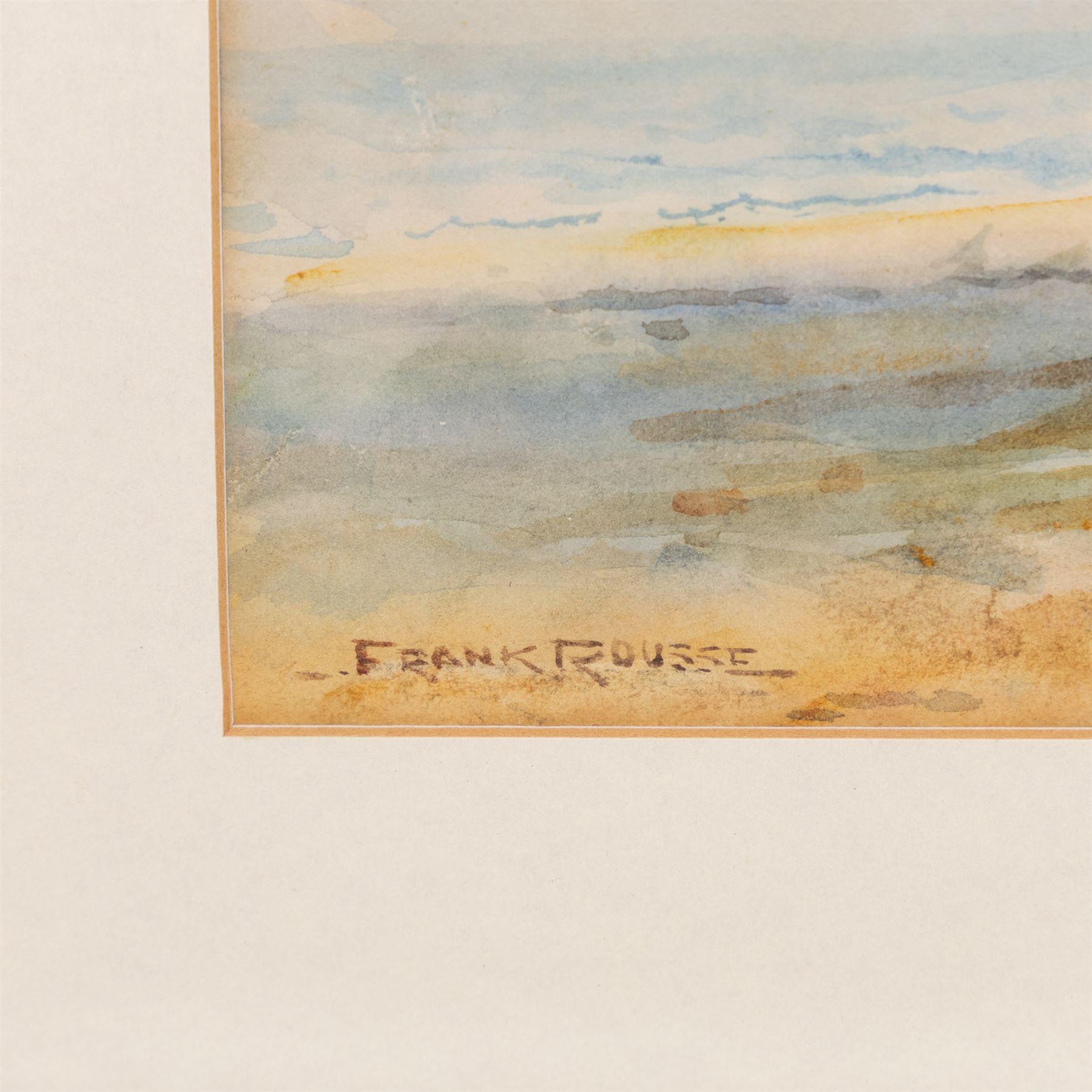 Frank Rousse (British fl.1897-1917): Beach scene Near Whitby, watercolour signed 27cm x 38cm 