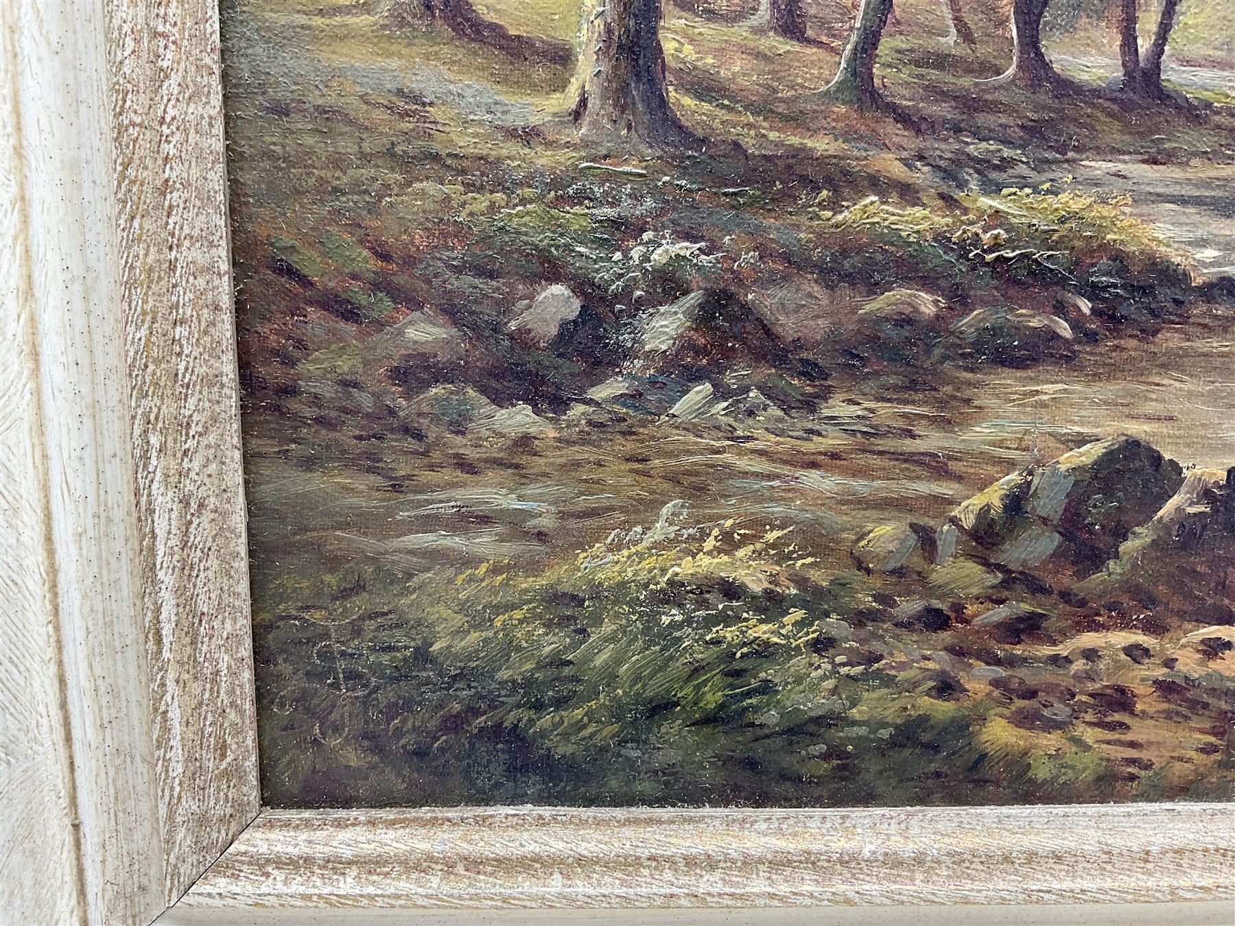 Sidney Yates Johnson (British fl.1890-1926): 'Lynmouth - Devon' Landscapes, pair oils on canvas signed with monogram, titled verso 45cm x 26cm (2)