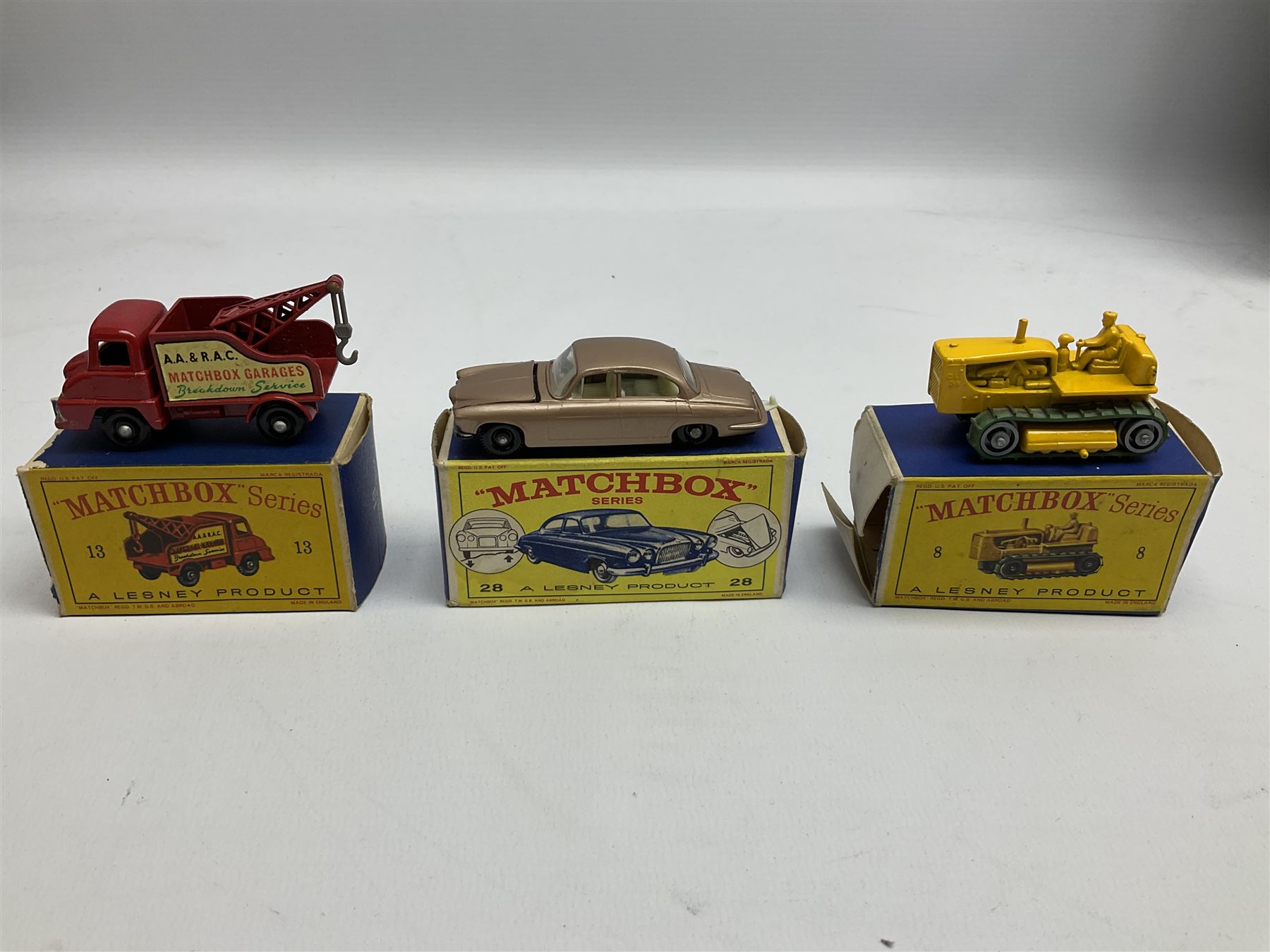 Matchbox 1-75 Series - Carry Case containing thirteen models comprising 2d, 5a, 8a, 9b, 10c, 11c, 13c, 14c, 17d, 25c, 27d, 28c and 31e (Superfast); all boxed