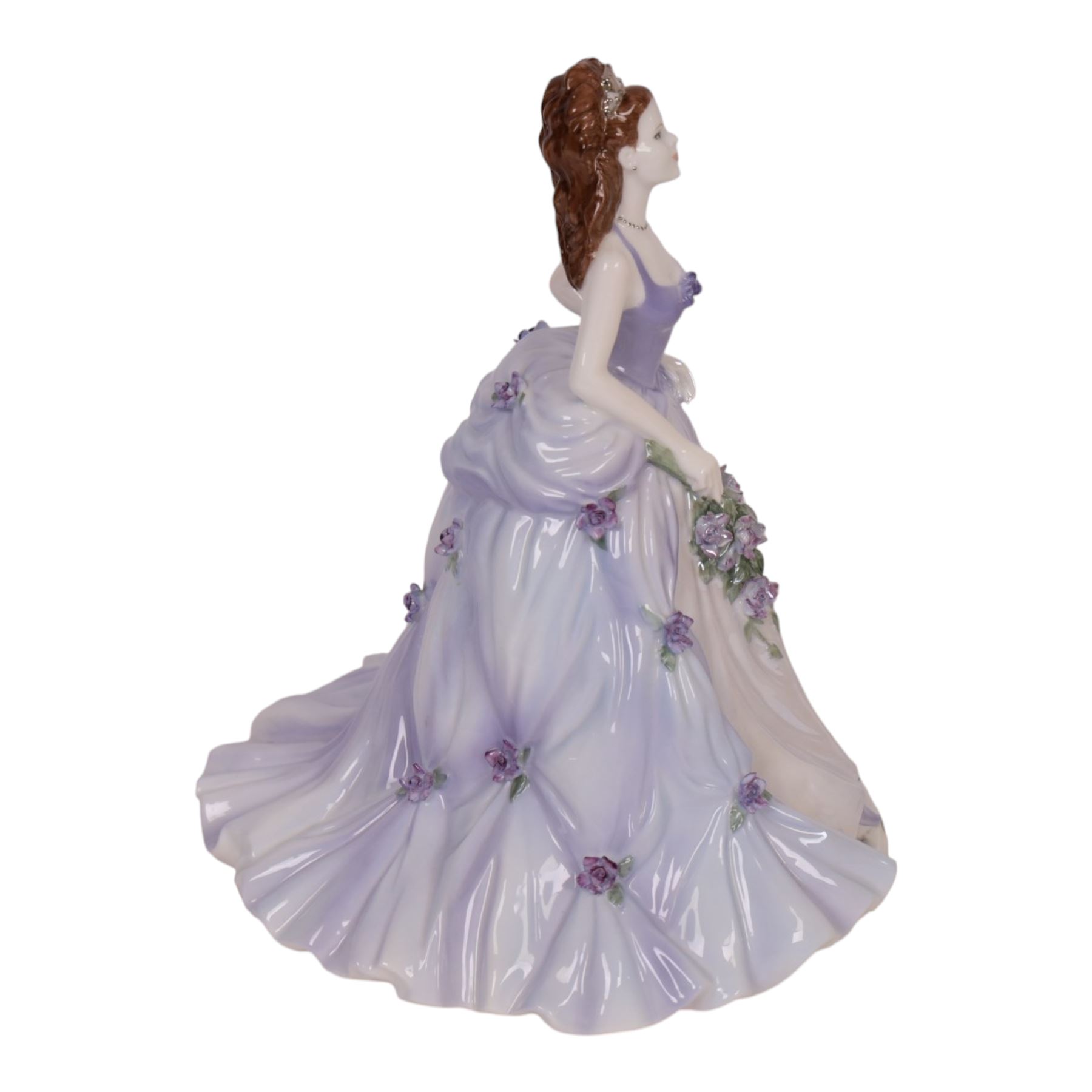 Coalport figure English Rose Collection : Last in the Series, Lilac Time, No. 86 of 1000, with box and certificate, H26cm