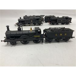 Airfix ‘00’ gauge - seven locomotives comprising Class 7P (Royal Scot) ‘Royal Scots Fusilier’ 4-6-0 no.6103 in LMS black with Mainline tender; two Class N2 0-6-2T no.69531 in BR black; Class 1282 2-4-0 no.20185 in LMS black; Class 61XX 2-6-2T no.6167 in BR black; Class 14XX 0-4-2T no.1466 in GWR green, all unboxed; Class 4F 0-6-0 no.4454 in LMS black, in original box (7)