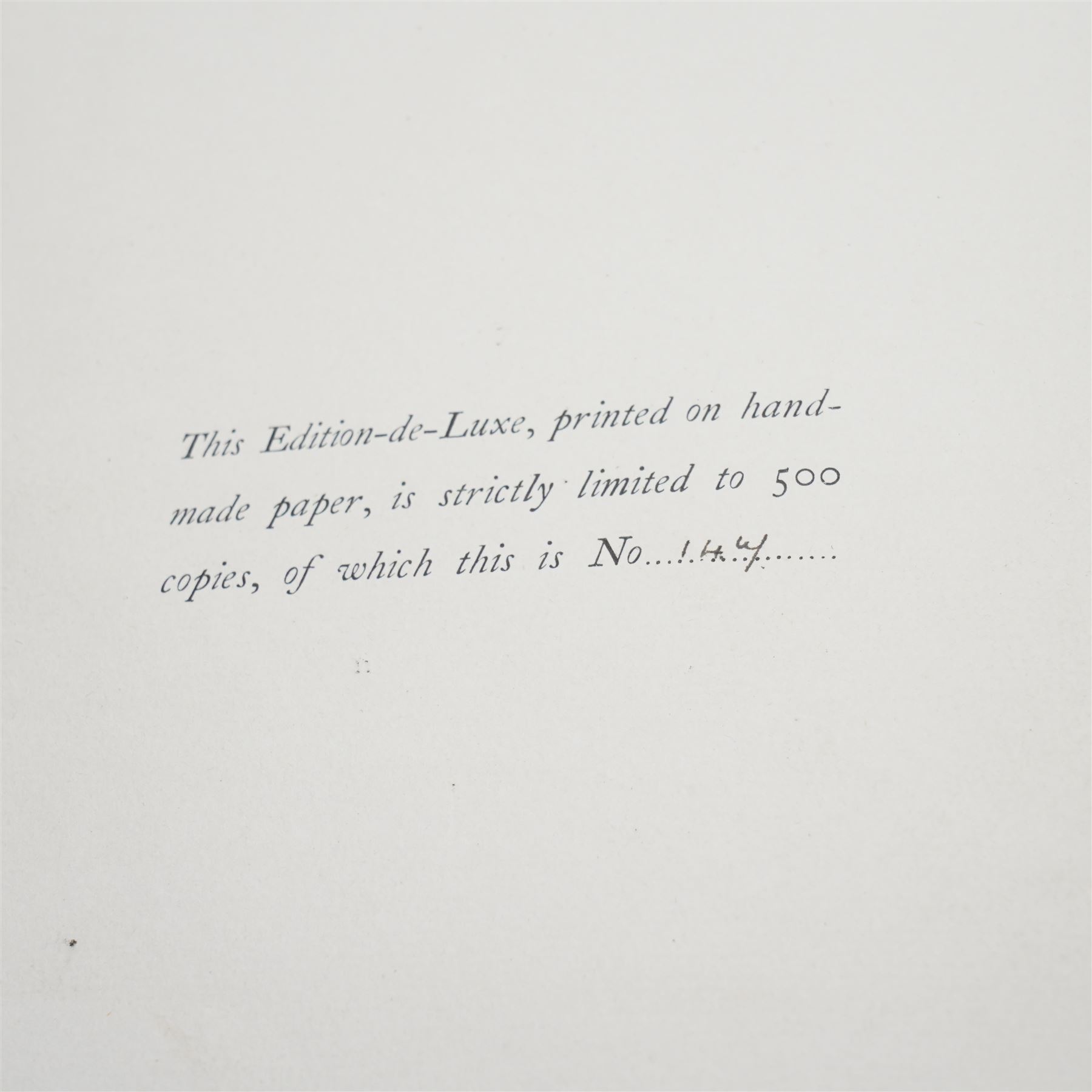 Large collection of Mortimer Menpes and AC Black travel books including notable limited and signed volumes 'Durbar' signed 888/1000, 'Paris' de-luxe edition 147/500, 'Cruikshank's Water-Colours' signed 31/300, 'Yorkshire Coast & Moorland Scenes' signed by Gordon Home 150/200 etc approx 100 volumes
