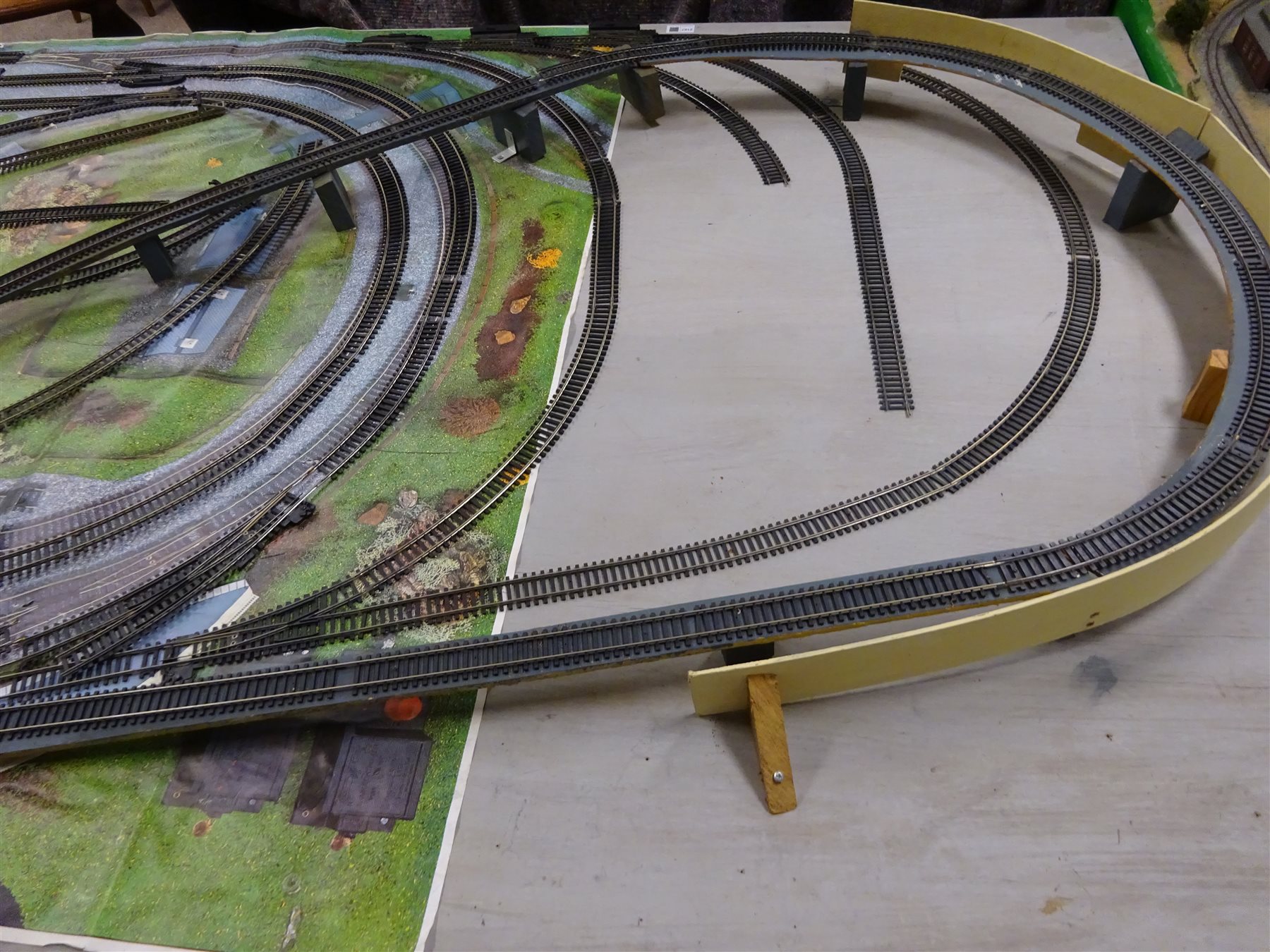 'OO' gauge model railway layout with central electrically operated