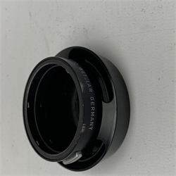 Leica M2-1013180 camera fitted with Leica Summicron 1:2/50 Leitz Wetzlar lens (1764800) and UVa filter, and Leica-Meter MR in leather case together with; Leica Elmarit 1:2.8/90 LW lens (1805634), Leica Summaron 1:28/35 LW lens (1782507), Leica M3 M2 adapter ring, Leica filters yellow and orange cased, three Leica lens hoods IUFOO, IROOA and 12585H (boxed), Leica pocket book, guide and 1960s survey catalogue & price guide leaflet, with original M2 camera box