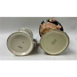 Adams 'The Farmers Arms' mug, transfer printed, H12.5cm, together with a Royal Doulton character jug 'Monty', H15.5cm