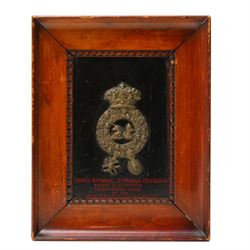 19th century brass coach plate with the arms of Conyngham, inscribed 'Francis Nathaniel 2n...
