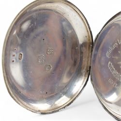 Victorian silver open face keyless lever pocket watch by Sir John Bennett, London, No.87918, cream dial with Roman numeral hour markers and subsidiary seconds dial, case makers mark JW, London 1898