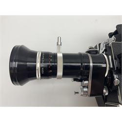 Bolex H16 RX5 camera body, serial no. 245758, with ' Kern Paillard Vario Switar 1:1.9 f=16-100mm POE Bolex H16RX' lens, Bolex 400ft magazine, etc, all in Bolex large flight case