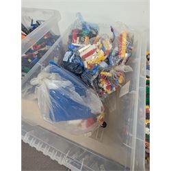 Large collection of loose Lego in four  boxes