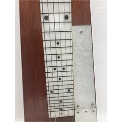 Early 1960s lap steel electric guitar with mahogany body and Plato pick-up, L81.5cm