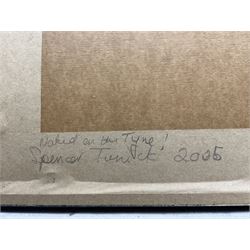 Spencer Tunick (American 1967-): 'Naked on the Tyne', colour photograph, signed titled and dated 2005 verso 18cm x 24cm