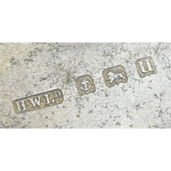 Silver oval shaped snuff box by Henry Williamson Ltd, Birmingham 1919, silver matchbox holder by Horace Woodward & Co Ltd, Birmingham 1907 and silver vesta case hallmarked, approx 4.4oz 