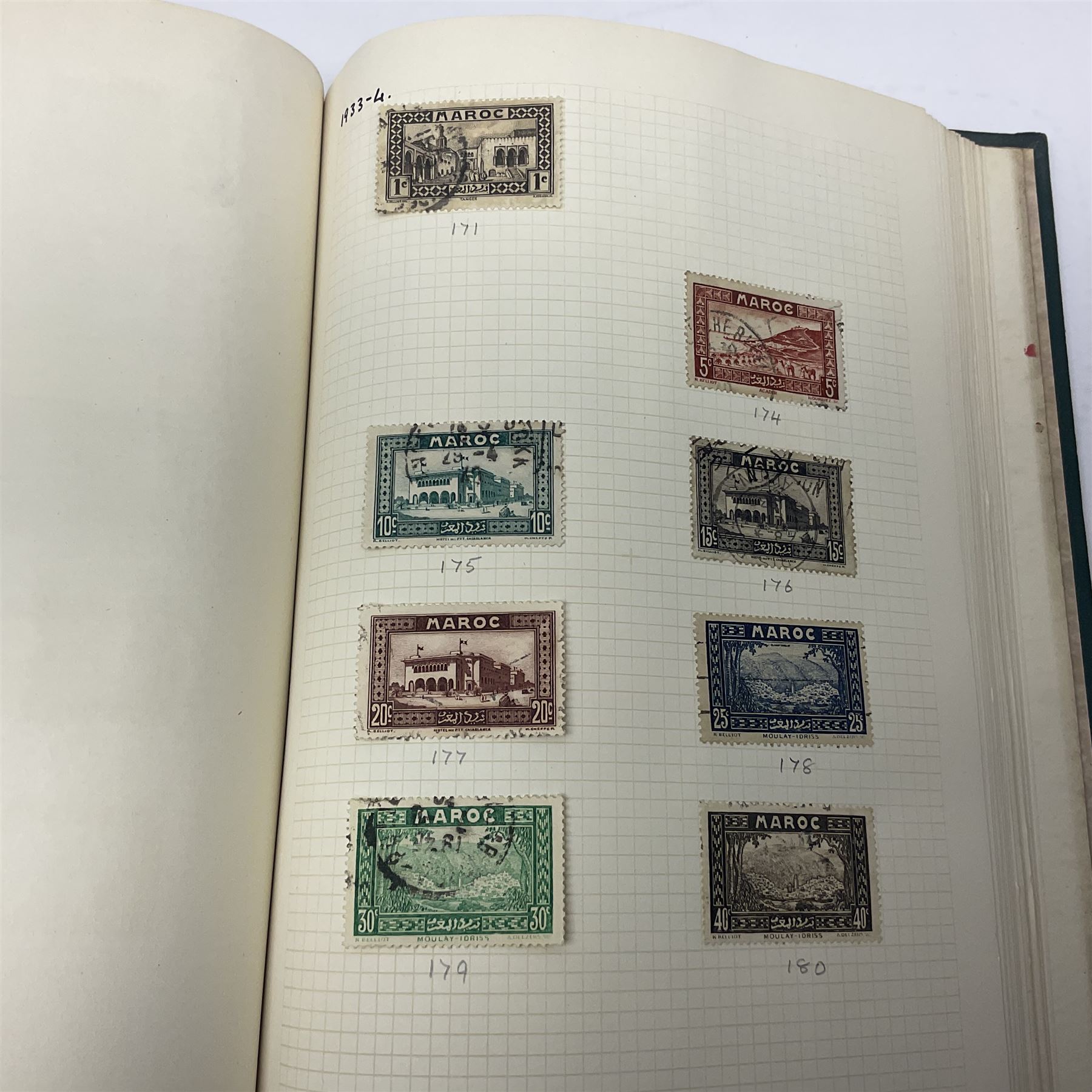 Stamps including British occupation of Italian Colonies overprints, French Morocco stamps with Tanger overprints, surcharges etc, housed in two albums
