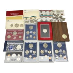 United States of America coinage, including uncirculated coins and sets, silver dollar etc