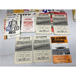 Over fifty Rugby League match programmes 1960s/70s including Liverpool City, Wigan, Doncaster, Halifax, Blackpool, Leeds, Salford, York, Castleford, both Hulls, Warrington, Widnes, Batley, 1973 GB v Australia Test Match etc