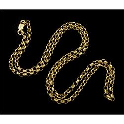 9ct gold belcher link chain necklace, hallmarked