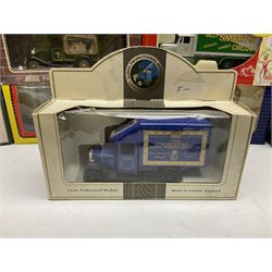 Thirty-nine modern die-cast models by Corgi, Days Gone, Lledo, Oxford etc including promotional vehicles, TV & Film related, Circus and Showmans etc; all boxed (39)