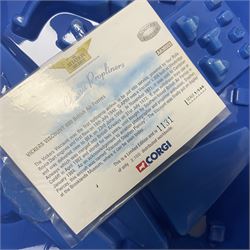 Corgi - Aviation Archive, eleven ‘Classic Propliners’ 1:144 scale models comprising Vickers Viscount models; 47601 700 Series British European Airways; 47602 Parcelforce; 47603 Continental Airlines; 47604 800 Series Lufthansa; 47605 700 Series British Eagle no.391/2900; 47606 806 Virgin Atlantic Airways; 47607 802 British European Airways; 47608 806 British Airways no.985/3000; 47609 836 British Midland Airways no.1530/2500; AA30501 800 Aer Lingus no.651/2100; AA30503 800 British Air Ferries no. 1131/2100; all boxed (11) 