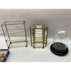 Quantity of thimbles to include twelve Irish Dresden lace examples, Royal Crown Derby, Spode, Portmeirion, Wedgwood, Royal Grafton etc, together with three display cases, many with certificates