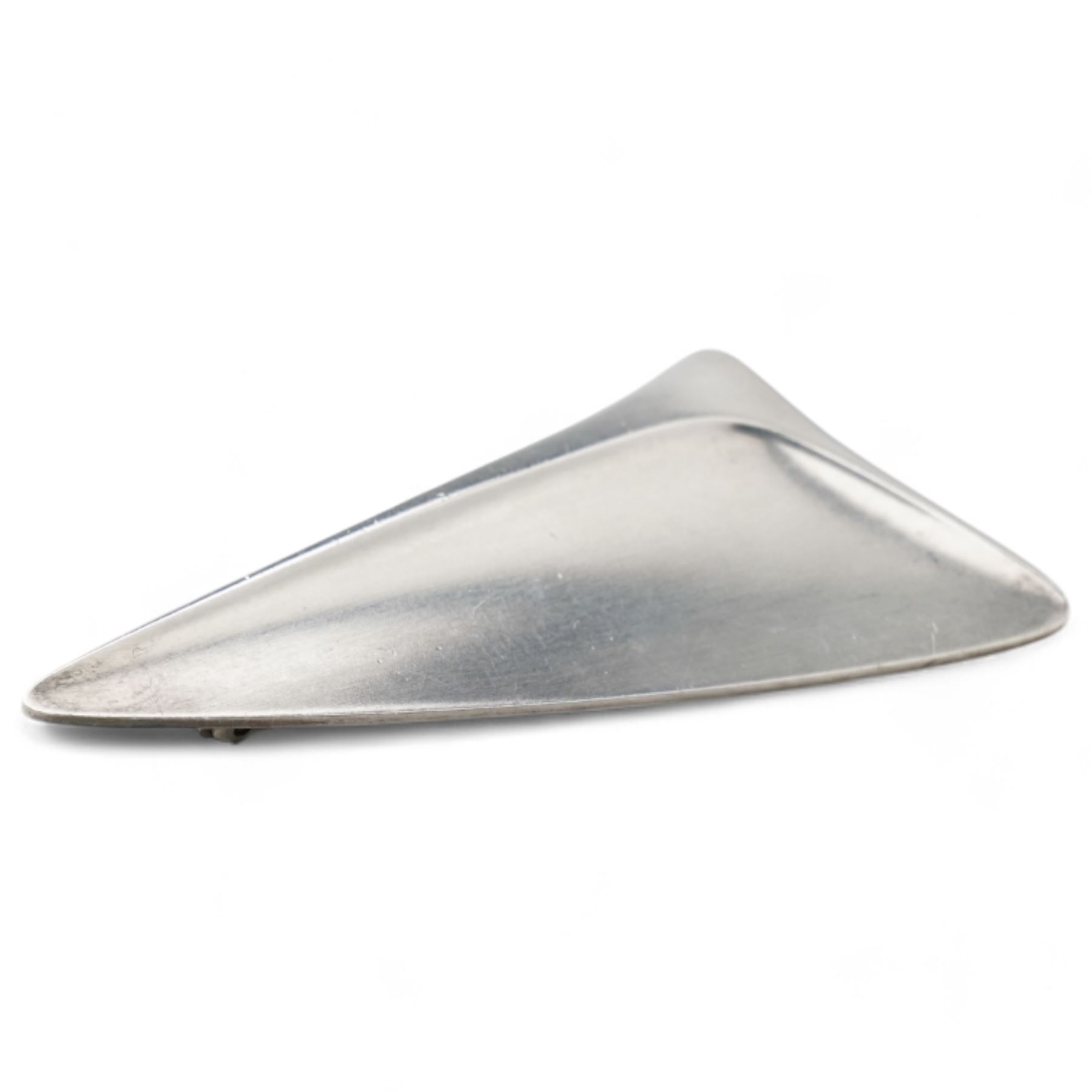 Georg Jensen silver brooch designed by Henning Koppel of abstract triangular form, No. 327 marked 'Denmark, Sterling' L6cm