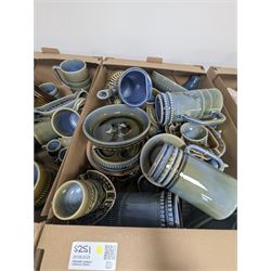Collection of Irish Wade ceramics, including tankards, mugs, teapots, etc, in three boxes
