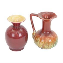Collection of Linthorpe pottery vases, including pair of vases no 1558, tulip vase 1715 and six others  