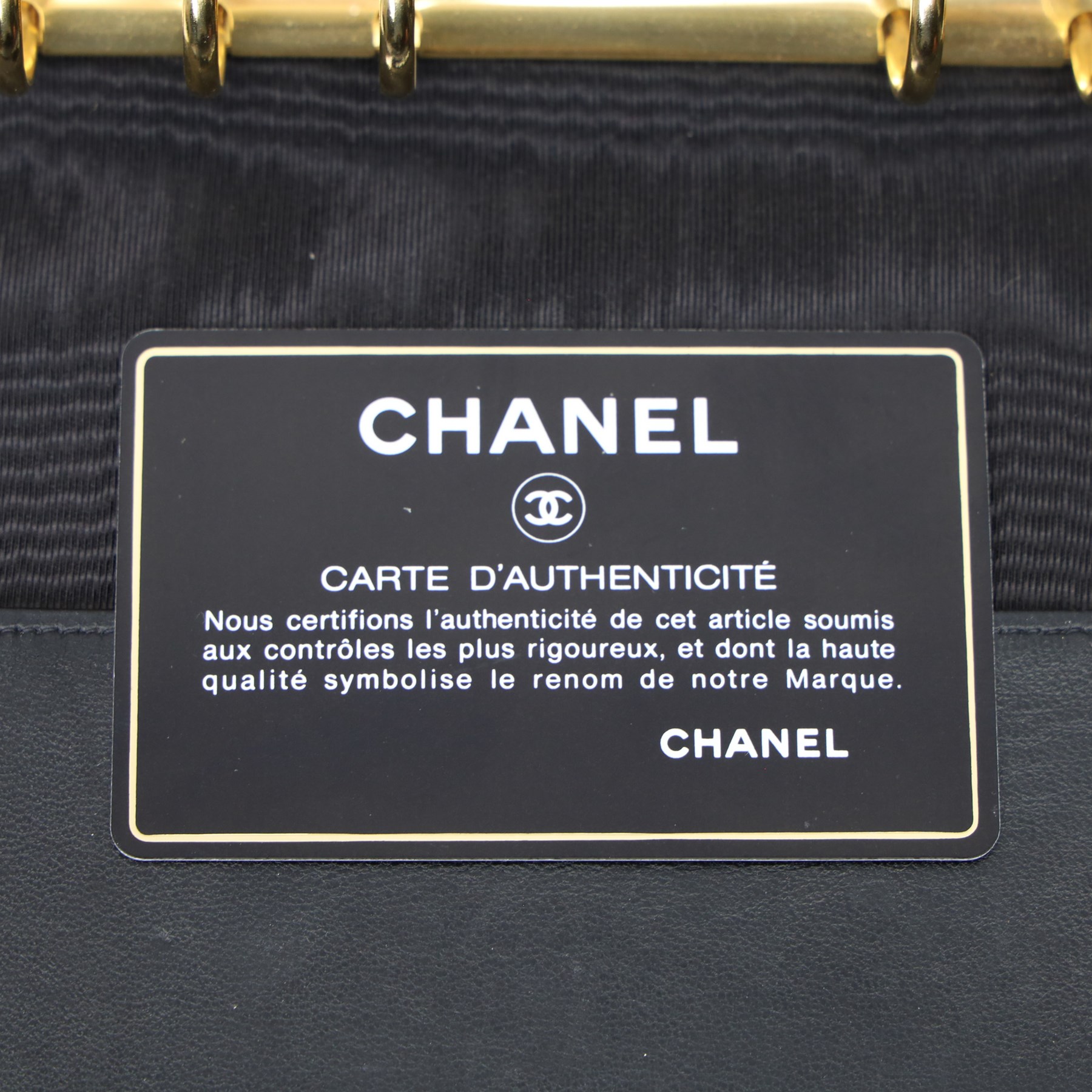 Chanel - vintage quilted black lambskin leather agenda cover, with gold-tone CC press-stud fastening, fitted interior and authenticity card, c.1990s