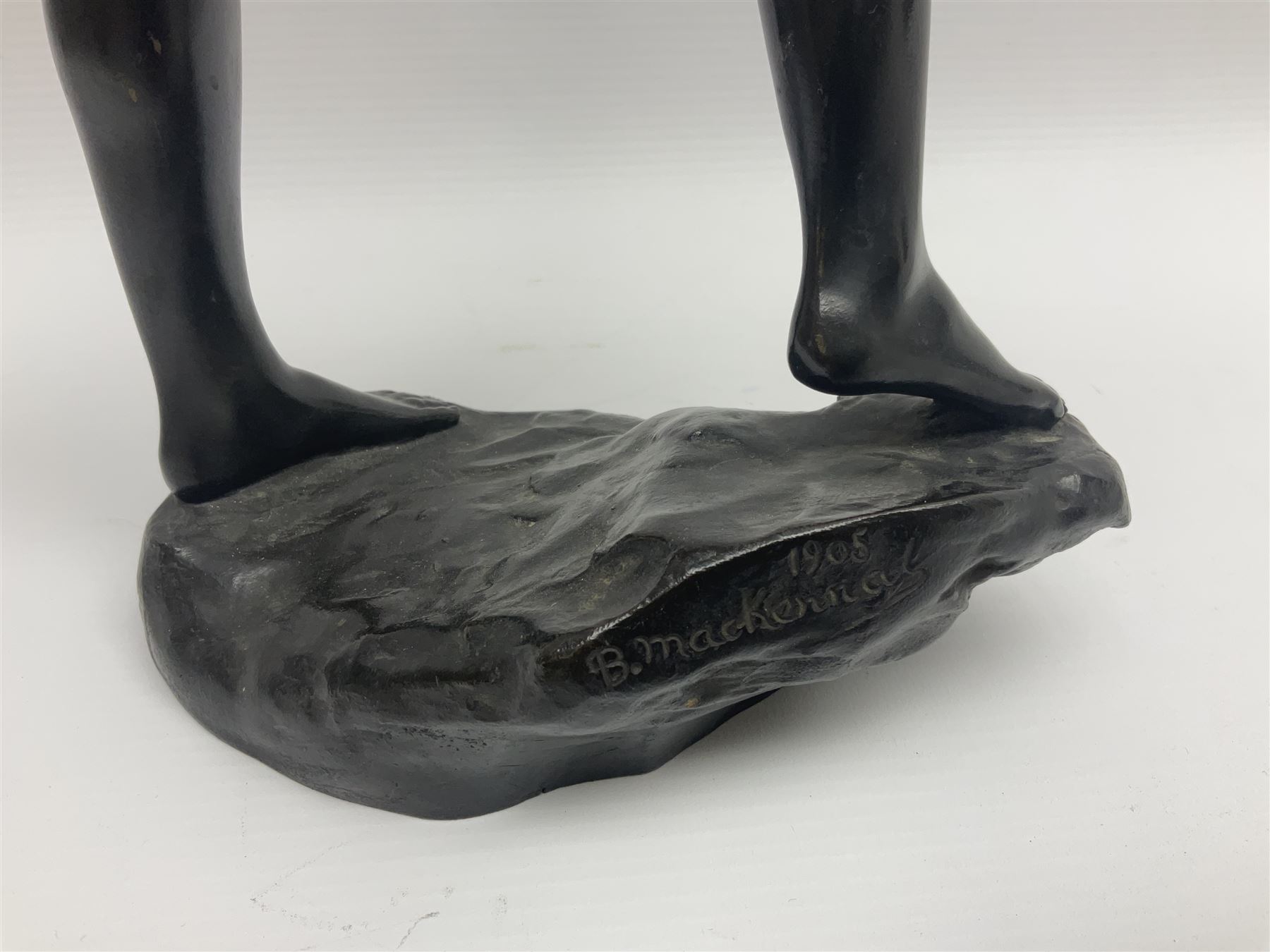 Sir Edgar Bertram MacKennal (Australian 1863-1931), Diana Wounded, bronze with black patina, signed and dated B MacKennal 1905, H37cm